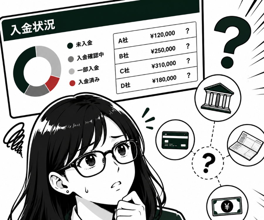 入金状況が把握できず困る結衣さん